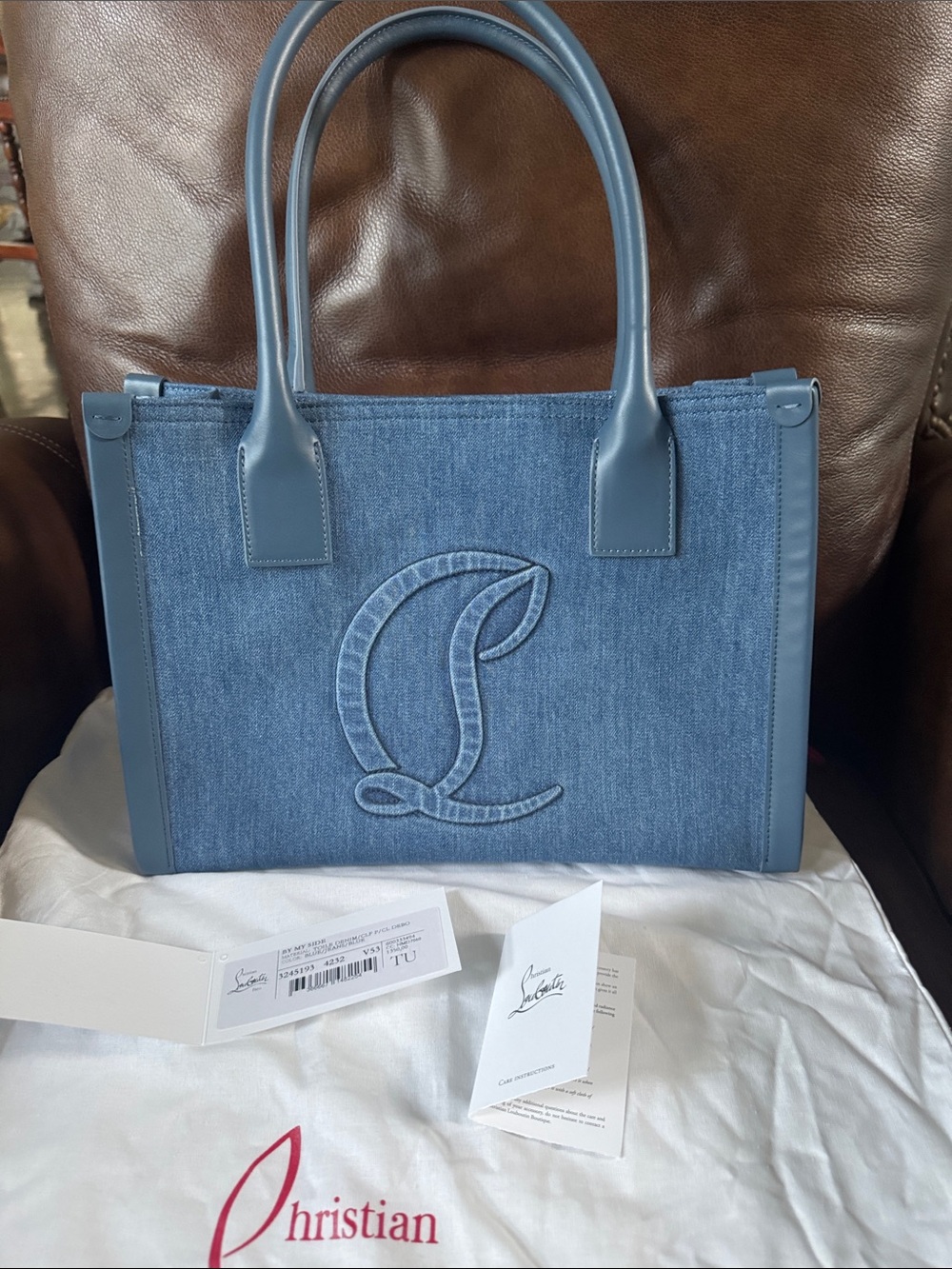 Christian Louboutin Small By My Side Tote Denim